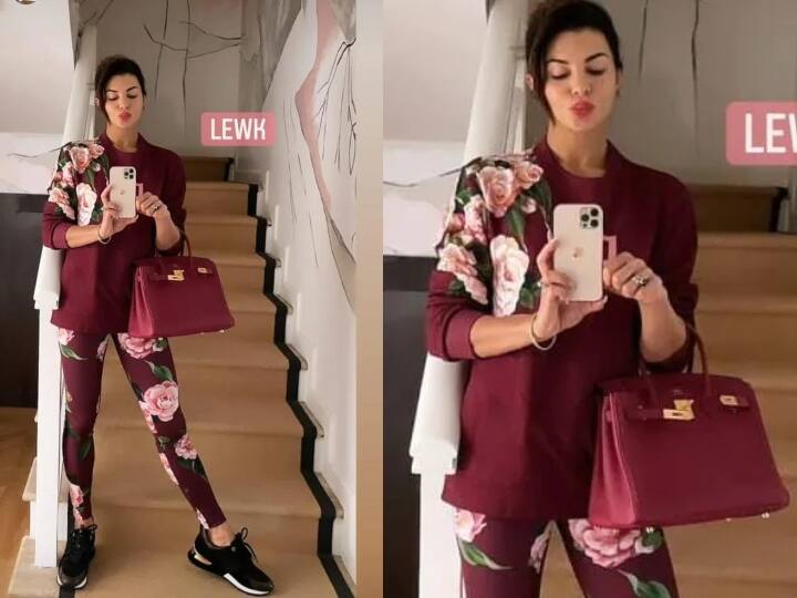 महरून कलर की इस स्टाइल वेस्टर्न वीयर के साथ उन्होंने एक बार फिर हेमीज़ हैंडबैग ही केरी किया है. ये बैग देखने में काफी सुंदर लग रहा है और उनके आउटफिट्स के साथ ट्विनिंग कर रहा है. इस बैग की कीमत 93 हजार के आसपास है.