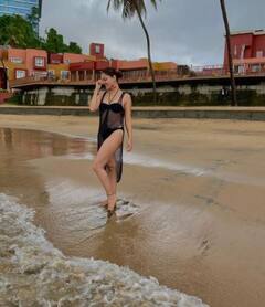 Bigg Boss 14 Winner Rubina Dilaik Oozes Oomph While Posing In Sexy Black Swimsuit; See Pics