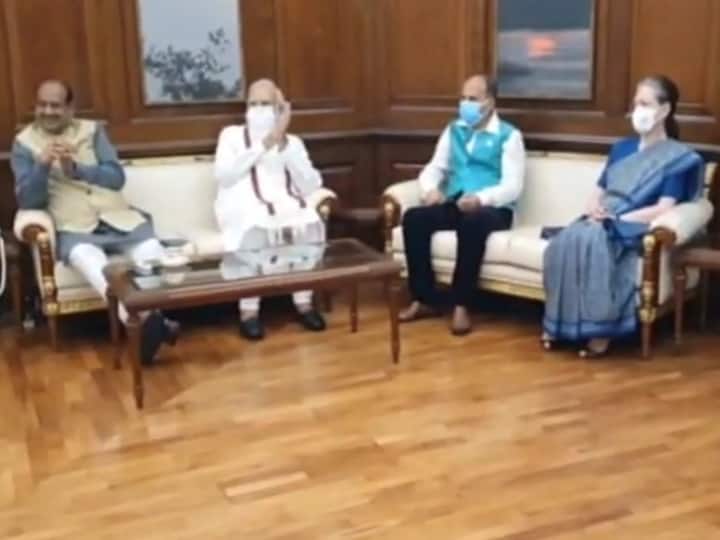 लोकसभा की कार्यवाही खत्म होने के बाद ओम बिरला ने पीएम मोदी, अमित शाह और सोनिया गांधी के साथ की बैठक