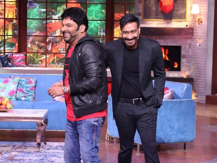 Ajay Devgn Shares Hearty Laugh On Sets Of 'The Kapil Sharma Show' As He Promotes Bhuj: The Pride Of India On TKSS Ajay Devgn Shares Hearty Laugh On Sets Of 'The Kapil Sharma Show', Comedian Gives Glimpse Of New Season