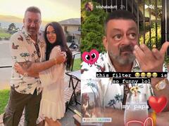 त्रिशाला दत्त ने पापा संजय दत्त के साथ सेलिब्रेट किया बर्थडे, एक्टर का फनी अवतार जमकर वायरल