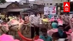 Kolhapur : बैलगाडा शर्यती चालू करण्यासाठी Shirol मध्ये बैलगाडी मोर्चा : ABP Majha