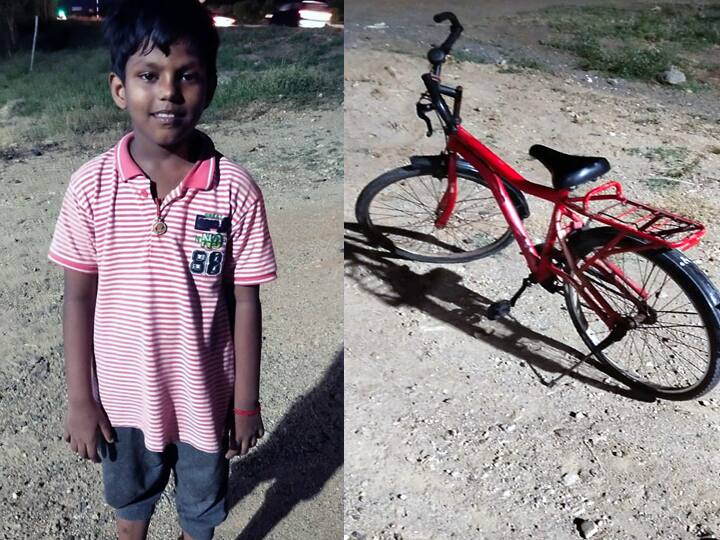 Vilupuram 5-year-old boy rides a bicycle to see his mother, angry with his father தாயை தேடி சைக்கிளில் புறப்பட்ட 9 வயது சிறுவன்: போலீஸ் ரோந்தில் வெளியான நெகிழ்ச்சி சம்பவம்!