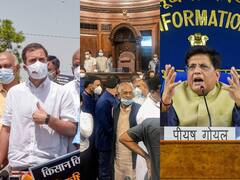 PHOTOS: राज्यसभा में हंगामे पर मंत्रियों ने कहा-माफी मांगें बदसलूकी करने वाले सांसद | विपक्ष ने निकाला मार्च