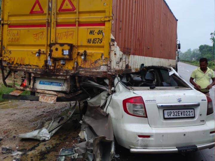 uncontrolled car rammed into a container in Basti five people died ANN Basti Accident: कंटेनर में जा घुसी बेकाबू कार, एक ही परिवार के 5 लोगों की मौत, योगी ने जताया दुख