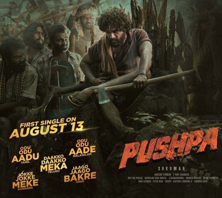 Allu Arjun's Pushpa Movie First Single Released Pushpa First Single   'పుష్ప' ఫస్ట్ సింగిల్ మామూలుగాలే.... ఫ్యాన్స్‌కు పూనకాలే..