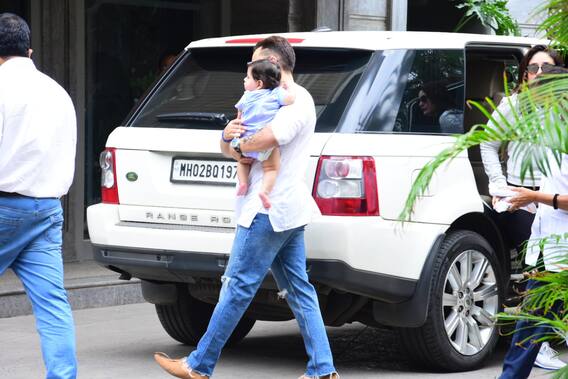 First PICS Of Kareena Kapoor-Saif Ali Khan’s Second Son Jehangir; Pataudi Family Clicked Outside Randhir Kapoor’s House