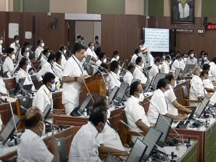 TN Budget 2021 AIADMK walks out ignoring budget TN Budget 2021 |  பட்ஜெட்டை புறக்கணித்து அதிமுக வெளிநடப்பு