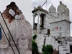 வந்தவாசி அருகே பல்லவர் கால தவளகிரி ஈஸ்வரர் கோயில் கோபுரம் இடிக்கப்பட்டதால் பரபரப்பு