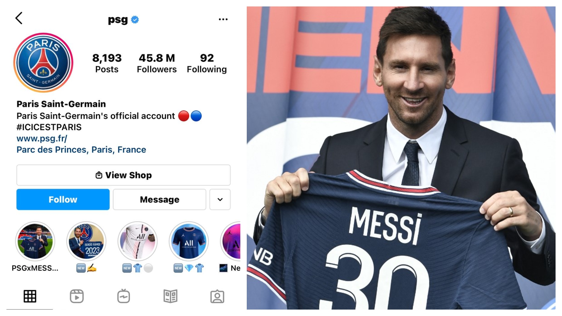 Psg messi join