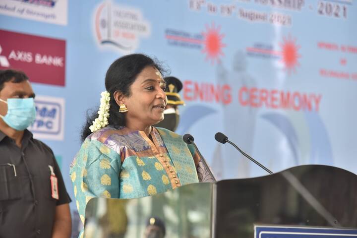 ప్రారంభ కార్యక్రమంలో మాట్లాడుతున్న తెలంగాణ రాష్ట్ర గవర్నర్ తమిళిసై సౌందరరాజన్