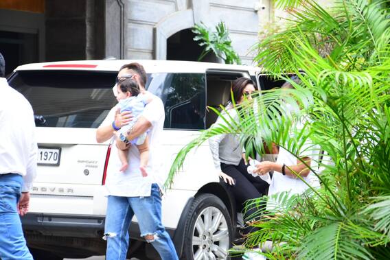 First PICS Of Kareena Kapoor-Saif Ali Khan’s Second Son Jehangir; Pataudi Family Clicked Outside Randhir Kapoor’s House