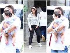 Jehangir First Photos: छोटे बेटे जहांगीर अली खान को पहली बार घर से लेकर निकले सैफ-करीना, देखिए सबसे पहली तस्वीरें