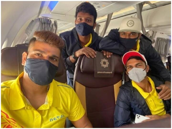 चेन्नई की टीम का 19 सितंबर को दुबई में मुंबई इंडियंस से मुकाबला होगा. आईपीएल के दूसरे चरण का आयोजन यूएई में होगा. चेन्नई की टीम फिलहाल सात मैचों में 10 अंक लेकर अंक तालिका में दूसरे स्थान पर है. (फोटो सोशल मीडिया)