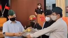 Dehradun में CM Pushkar Singh Dhami ने सैनिकों को किया सम्मानित | ABP Ganga Hindi