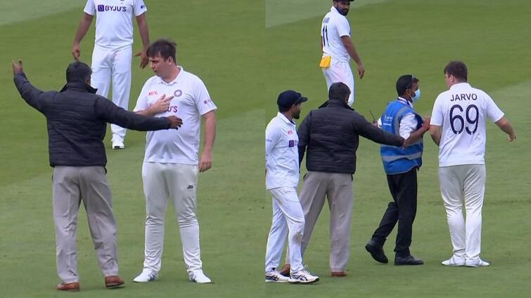 Lords a Man wearing Indian jersey enters playing area with Kohli & Co escorted by security Lords Test: লর্ডসে ভারতের জার্সি পরে আচমকাই মাঠে অপরিচিত ব্যক্তি