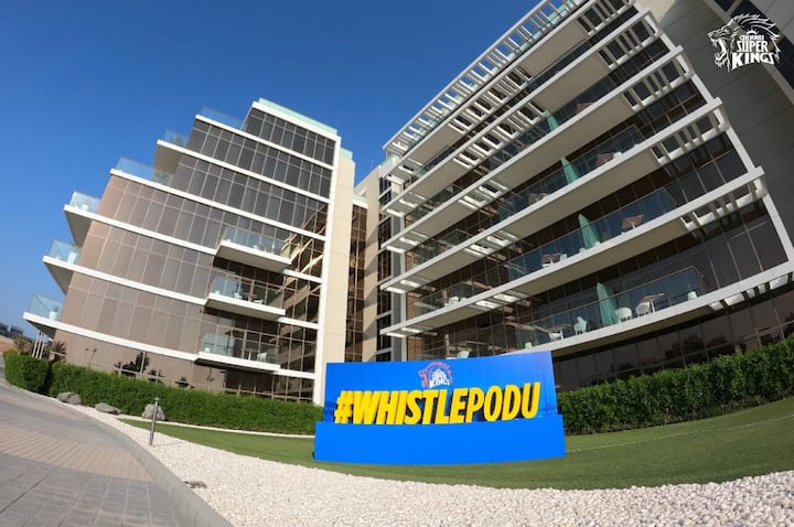 This is the hotel where the CSK players will stay for the rest of their IPL 2021 campaign. (Courtesy: Twitter/ @ChennaiIPL)