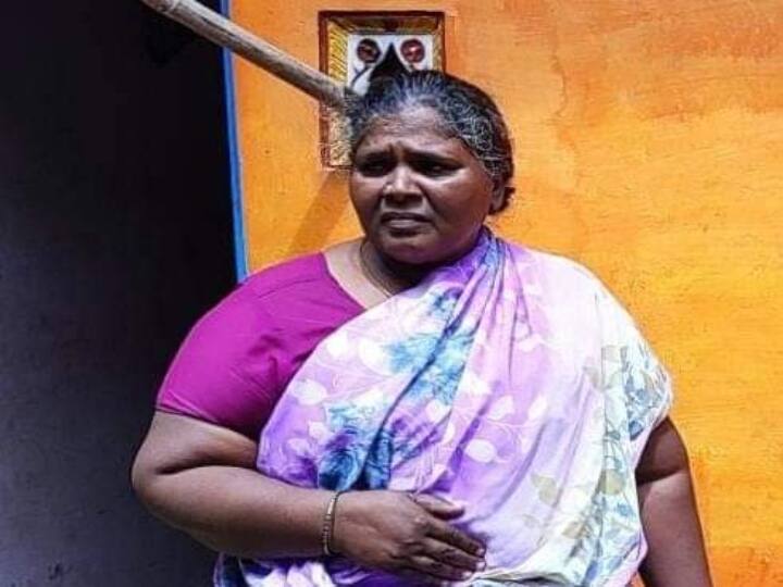 57 year old mother arretsed for brutally murdering her tipsy son by landing a stone in his head . மதுப்பழக்கத்திற்கு அடிமையான மகனின் தலையில் கல்லைப்போட்டு கொன்ற தாய் கைது