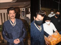 Rhea Kapoor-Karan Bhoolani Wedding: Anil Kapoor Distributes Sweets To Paparazzi, Looks Royal In Kurta & Dhoti