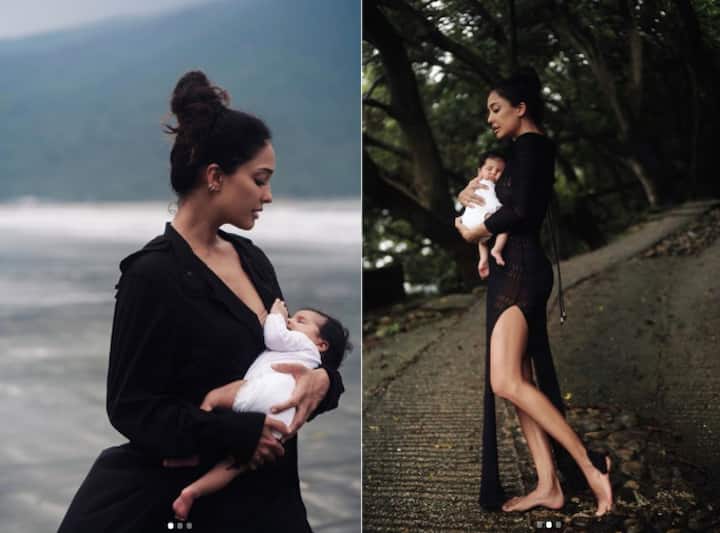 Lisa Haydon shares FIRST pictures of her newborn baby girl Lara Lisa Haydon ने दिखाई बेटी लारा की पहली झलक, पति ने शेयर की पहली फोटो