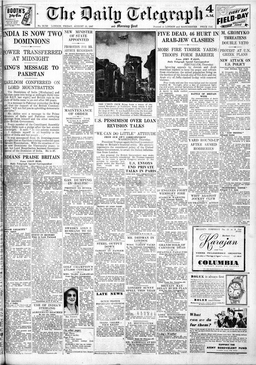 Independence Day 2021 |  How foreign and Indian newspapers covered India's independence from the British in 1947