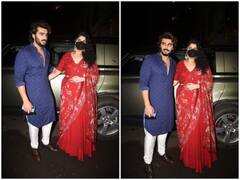 Rhea Kapoor Wedding: अन‍िल कपूर की बेटी रिया कपूर की शादी में बनठनकर पहुंचे अर्जुन कपूर, रेड साड़ी में नजर आईं अंशुला कपूर