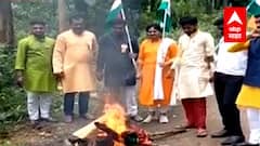 Gadchiroli : भामरागडच्या आरेवाडा रोडवरील नक्षलवाद्यांचं स्मारक जनसंघर्ष समितीने जाळलं : ABP Majha