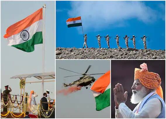 सध्या देशभरात 75 वा स्वातंत्र्य दिवस साजरा केला जात आहे. सामान्य नागरिकांपासून ते सीमेवर देशाचे रक्षण करणाऱ्या शूर जवानांनीही उंच टेकड्यांवर तिरंगा फडकवून स्वातंत्र्यदिन साजरा केला. त्याचवेळी पंतप्रधान नरेंद्र मोदींनी भारताचा गौरव असलेल्या लाल किल्ल्यावर तिरंगा फडकवला. देशातील स्वातंत्र्य दिनाची ही अप्रतिम छायाचित्रे पहा. वंदे मातरम.