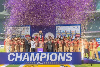 Chepauk super gillies beat trichy warrirors in the tnpl final TNPL Final: டி.என்.பி.எல்., நிறைவு: மூன்றாவது முறையாக சாம்பியன் கோப்பை வென்ற ‛சேப்பாக் சூப்பர் கில்லீஸ்’