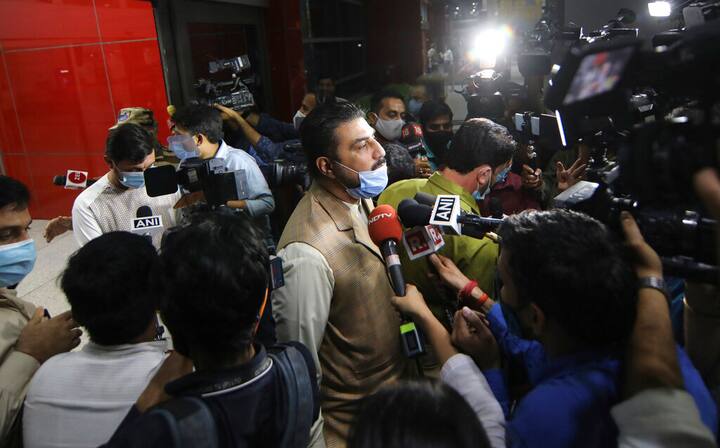 An Afghan national talks to the media after he arrives at Indira Gandhi International airport by Air India special flight from Kabul, in New Delhi on Sunday. (Image Source: AP/Dinesh Joshi) A fleet of the C-17 Globemaster military transport aircraft of the Indian Air Force has been reportedly kept on standby to undertake evacuation missions.