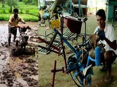 मोडकळीस आलेली वडिलांची M80 अन् थोडंफार सामान; अवलिया तरुणाचा शेतीच्या मशागतीसाठी अनोखा अविष्कार