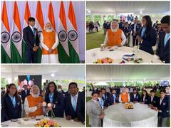 पीएम मोदी ने ओलंपिक खिलाड़ियों के साथ की पार्टी, पीवी सिंधु के साथ खाई आइसक्रीम