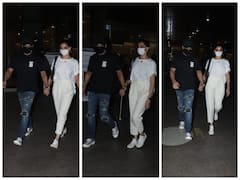 #CoupleGoals! Deepika Padukone-Ranveer Singh Walk Hand In Hand At The Airport; See Pics
