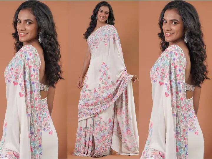 या साडीला प्रसिद्ध डिजाईन मनिष मनोहत्राने डिजाईन केले आहे. फॅशनमध्ये देखील क्लासी लूक कॅरी करताना दिसून येते (photo courtesy : @i_ak_photographer Instagram)