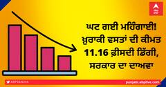 ਘਟ ਗਈ ਮਹਿੰਗਾਈ! ਖ਼ੁਰਾਕੀ ਵਸਤਾਂ ਦੀ ਕੀਮਤ 11.16 ਫ਼ੀਸਦੀ ਡਿੱਗੀ, ਸਰਕਾਰ ਦਾ ਦਾਅਵਾ