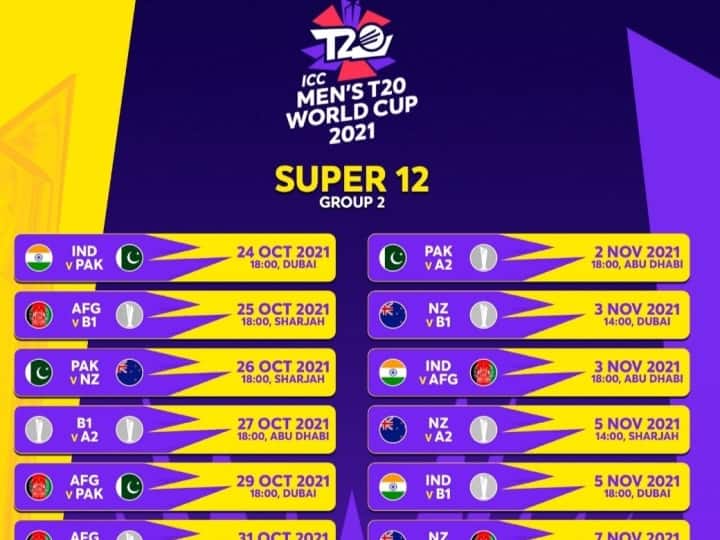 T20 World Cup 2021 Schedule: ICC T20 World Cup 2021 Schedule Released Check T20 World Cup Fixtures T20 World Cup 2021 Schedule: टी20 वर्ल्ड कप में 24 अक्टूबर को होगा भारत-पाकिस्तान का महामुकाबला, टूर्नामेंट का शेड्यूल घोषित