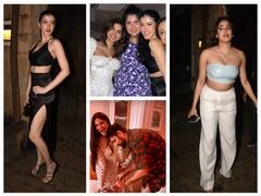 PHOTOS: Kapoor Girls Janhvi & Shanaya Exude Oomph In Their Glam Avatar At Cousin Rhea Kapoor & Karan Boolani's Wedding Bash