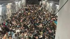 Shocking visual of 600 Afghans packed inside US Air Force plane