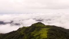 Kolhapur : Vishalgad : विशाळगडावरून खोल दरीचं दिसणारं नयनरम्य दृश्य ABP Majha