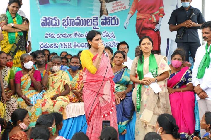 జల్, జంగిల్, జమీన్ కోసం ఆనాడు కొమురం భీం పోరాటం చేస్తే నేడు అడవి బిడ్డలు పోడు భూములను కాపాడుకోవడమే ధ్యేయంగా పోరాటం చేస్తున్నారని షర్మిల అన్నారు.