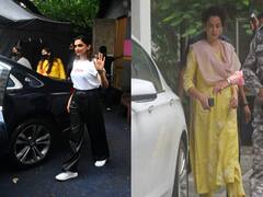 Celebs Spotted: ब्लैक एंड व्हाइट लुक में Deepika Padukone लगीं गजब तो सिंपल येलो सूट पहन घर से निकलीं Kangana Ranaut