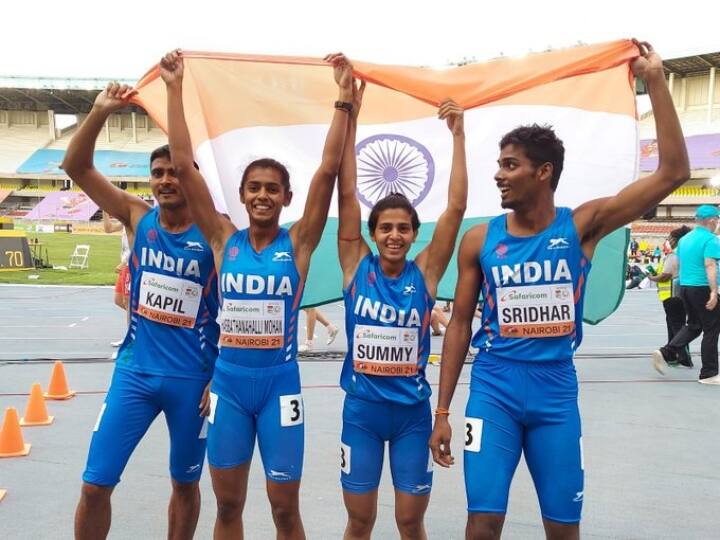 U20 World Athletics Championships: Indian 4*400m mixed relay team won bronze medal at Nairobi U-20 உலக தடகள சாம்பியன்ஷிப்: 4*400 மீட்டர் கலப்பு ரிலே அணி வெண்கலப் பதக்கம் வென்று அசத்தல் !