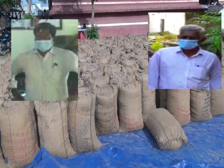 Rs 45 per pack of paddy Farmers who caught the officer who asked for a bribe of Rs. 2,790 நெல் கொள்முதல் செய்ய லஞ்சகேட்ட அதிகாரிகளை ஸ்கெட்ச் போட்டு சிக்க வைத்த விவசாயிகள்...!