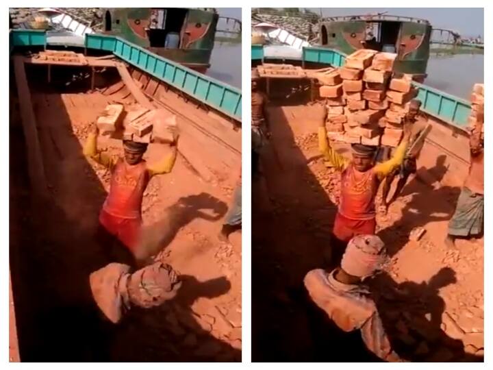 Industrialist Anand Mahindra posts a man carrying more than 30 bricks in head video which goes viral in twitter இது ஆபத்து.. உங்க திறமைய வியக்கேன்.. ஆனந்த் மஹிந்திராவின் அடுத்த வைரல் வீடியோ பதிவு !