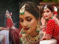 Rupali  Bhosle : भरजरी लेहंगा, पारंपरिक दागिने; रुपाली भोसलेचा नववधू साज