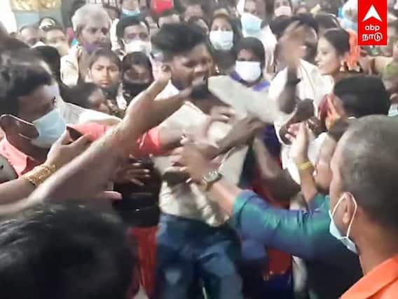 இடம்பிடிப்பதில் மோதல் - கலவர பூமியான கல்யாண மேடை | Kundrathur Murugan temple | Marriage clash