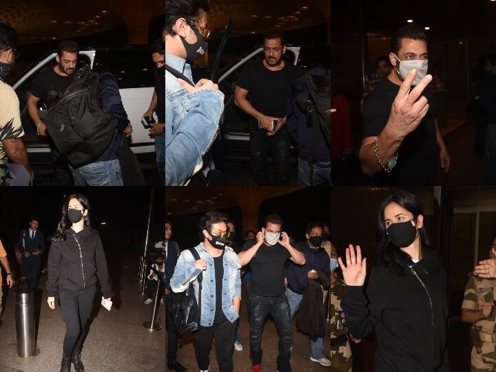 बॉलीवुड एक्टर सलमान खान, उनके भतीजे निर्वाण खान और कटरीना कैफ फिल्म 'टाइगर-3' की शूटिंग के लिए रूस रवाना हो गए हैं. बीती रात उन्हें मुंबई एयरपोर्ट पर स्पॉट किया गया. इस फिल्म में एक बार फिर दर्शकों को सलमान और कटरीना की केमिस्ट्री देखने को मिलेगी. नीचे की स्लाइड में देखें उनकी ये बेहद खास तस्वीरें.