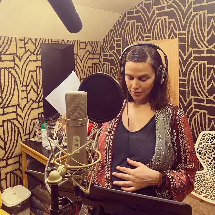 Bollywood actress Neha Dhupia is in her third trimester of her pregnancy. The actress shared the news of her second pregnancy with an adorable post on social media. (Image courtesy - @nehadhupia/Instagram)