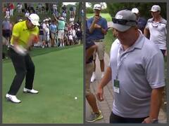 'இது என்னடா நமக்கு வந்த சோதனை' - ரசிகரின் சட்டைக்குள் புகுந்த கோல்ஃப் பந்து!