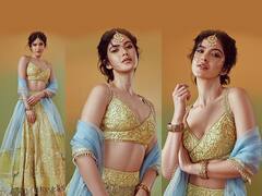 PHOTO : शनाया कपूरच्या गोल्डन लेहेंग्यावर सर्वच फिदा; लूक्सच्या सर्वत्रच चर्चा